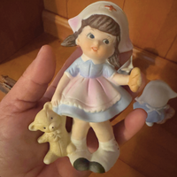 Vintage Handpainted Bisque Ceramic-Porcelain Nurse Figurines
