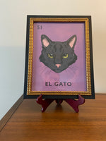 Sapna Shah El Gato Printed Framed Wall Art – Black Cat
