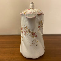 Antique B&M China Coffee Chocolate Pot Floral 1295