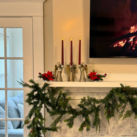 Silver-plated Brass Angel Candle-Stick Holders Set 3 PCS
