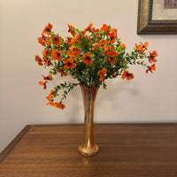 Marigold Carnival Glass Swung Vase
