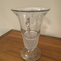 Vintage Duncan & Miller Teardrop Fan Clear Glass Vase