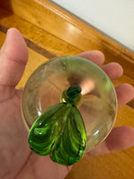 Handmade Glass Art Paperweight Apple
