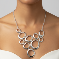 Liz Claiborne Bubble Links Necklace Fashion Jewelry