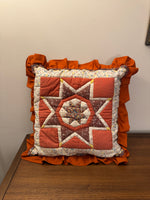 Vintage Handmade Quilted Throw Pillow
