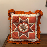 Vintage Handmade Quilted Throw Pillow