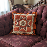 Vintage Handmade Quilted Throw Pillow