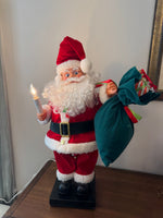 Vintage Santa Claus Animated-Lighted Figurine Christmas Decor
