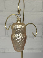 Inge-Glas Blown Glass Owl Christmas Ornament – Made in Germany
