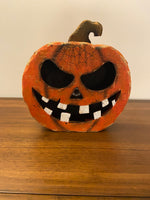 Lighted Wooden Halloween Decor Jack-O'-Lantern
