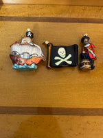 Old World Hand-blown Christmas Glass Ornaments Set of 3 Pirates Vibes
