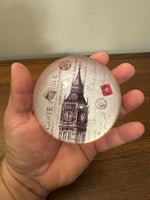 Handmade Glass Paperweight Carte Postale
