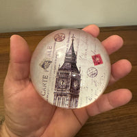 Handmade Glass Paperweight Carte Postale