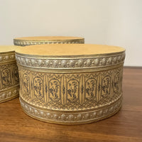 Vintage Oval Printed Embossed Cardboard Gift Box Set