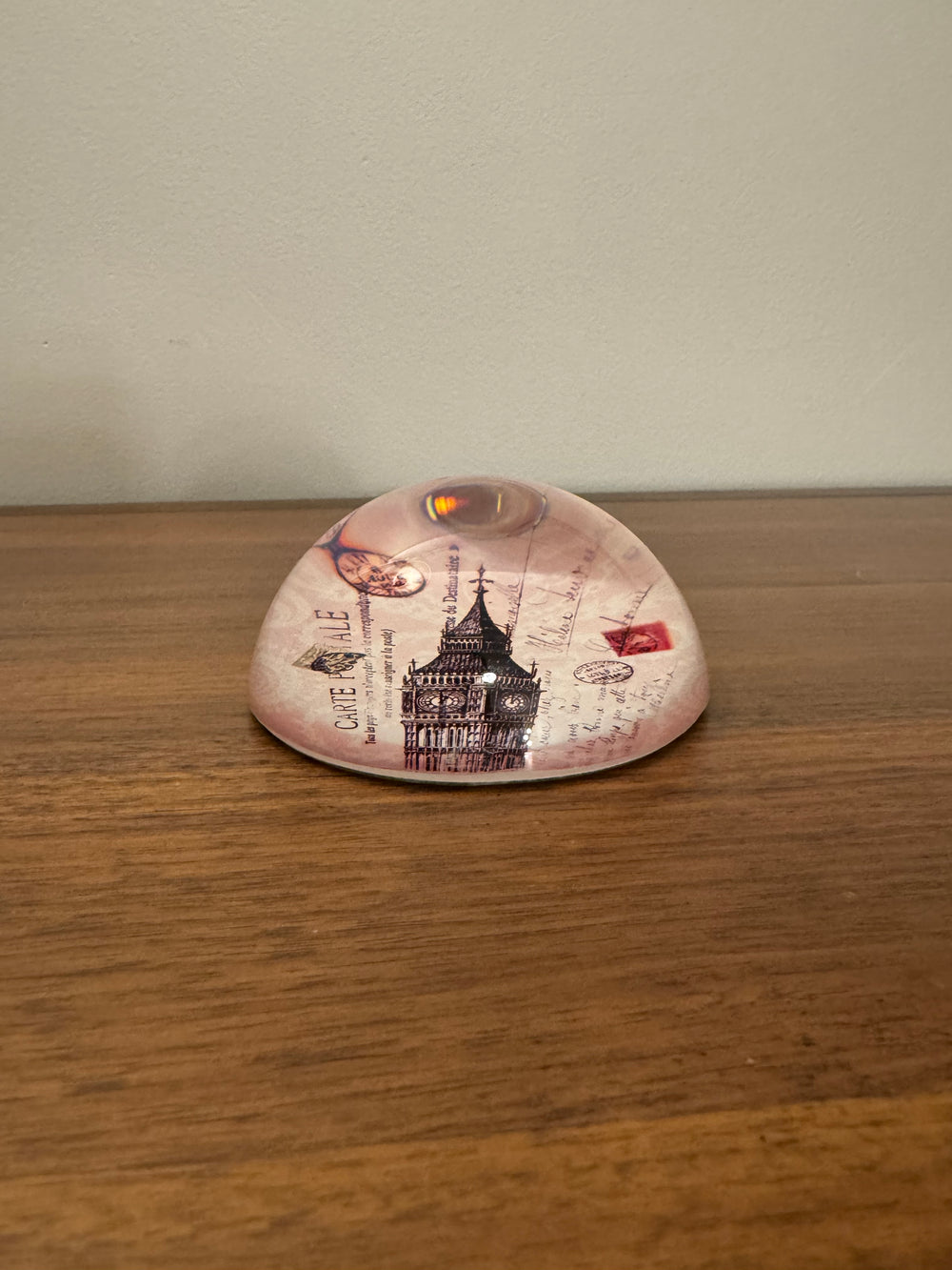 Handmade Glass Paperweight Carte Postale