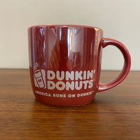 DUNKIN' DONUTS Porcelain Mug America Runs On Dunkin' 2014