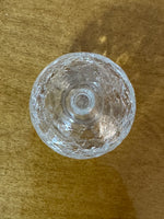 Clear Crackled Glass Perfume Bottle with Stem
