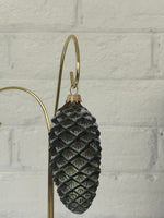 Vintage Krebs Frosted Green Pinecone Blown Glass Christmas Ornament – Made in Germany
