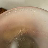 Vintage Frosted Matte Victorian Art Deco Style Stemmed Handle Glass Pitcher Vase RARE