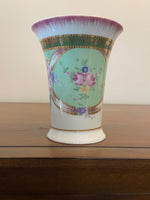 Imperial Lomonosov Porcelain Hand-Decorated St. Petersburg-Russian Floral Mug – Turquoise, Pink & Gold
