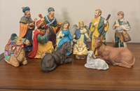 Vintage Porcelain Nativity Set of 12 Pieces
