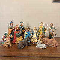Vintage Porcelain Nativity Set of 12 Pieces