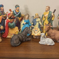 Vintage Porcelain Nativity Set of 12 Pieces