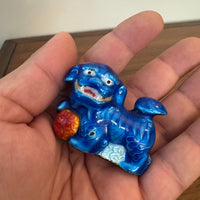 Vintage Small Enamel Brass Chinese Foo Dog