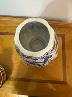 Nantucket Cobalt Blue White Porcelain Light Stand Candle-holder

