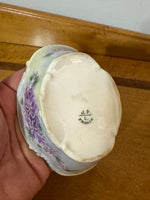 Vintage Limoges French Fine Porcelain Small Oval Bowl Jean Pouyat
