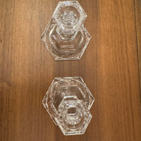 Vintage Clear Crystal Glass Candle-stick Holder