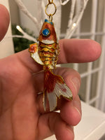 Enamel Cloisonne Style Koi Fish Pendant-Ornament

