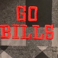 Men's Buffalo Bills NFL Gray Flannel Long Sleeve Button-Up Shirt S Darius Rucket