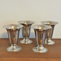 Vintage Brand Ware Stainless Steel Sunday Ice-cream Cup/Bowl Set
