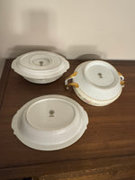 Vintage Noritake-Naomi Porcelain Gravy-Oval-Serving Bowl Set of 3
