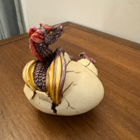 W.U.I Resin Two Headed Dragon Hatching Born Figurine 1998