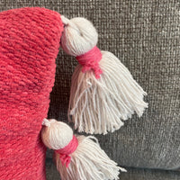 Hot Pink Throw Pillow Halloween Ghost Decor with Tassels