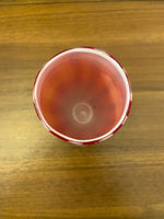 Vase Handblown Red White Pepper-Mint Glass Vase Pier1
