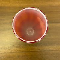Vase Handblown Red White Pepper-Mint Glass Vase Pier1
