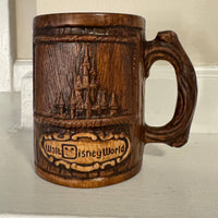 Vintage Walt Disney World Castle Ceramic Mug Rustic Wood