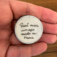 Vintage Limoges France Peint Main Mini Trinket Box Cat