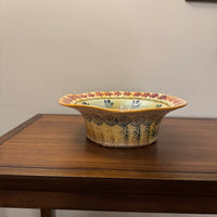 Vintage Handmade Italian Serving Bowl Fall Vibes