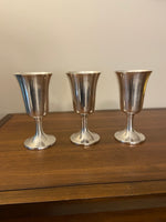 Vintage 5th Ave Silver Co Silverplated Goblets Set of 3
