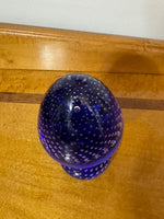 Vintage Pairpoint Cobalt Blue Art Glass Paperweight Mushroom | 34% Lead Crystal Cape Cod MA Hand Blown
