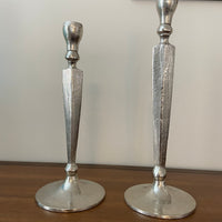 Cast Metal Candlestick Holder Set of 2