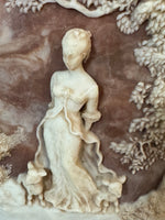 Vintage Incolay Stone Collector Plate “She Walks in Beauty” – Gayle Bright Appleby – 1977 Romantic Poets Series
