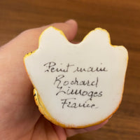 Vintage Rochard Limoges Porcelain Trinket Box Tiger