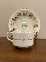 Vintage Royal Kendal Fortune Zodiac Cup and Saucer Reading Cup Bone China
