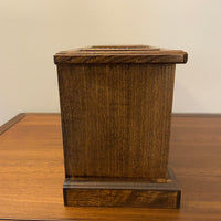 Vintage Wood Bohemian Style Japanese Jewelry Box with Mirror