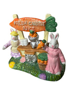 Vintage Lighted Easter Bunnies Village Set of 7
